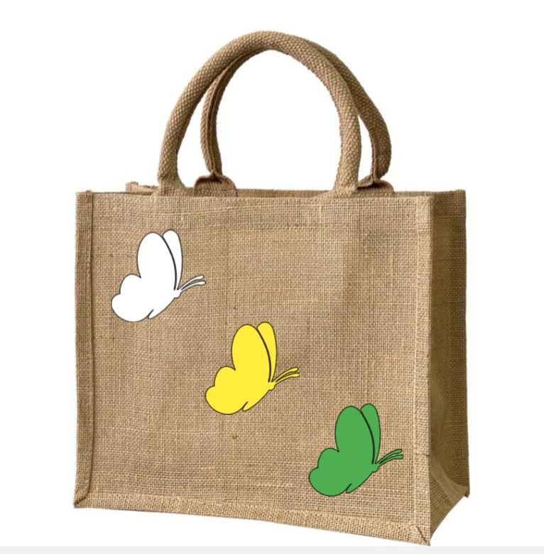 Personalised Burlap Jute Tote Bag  3